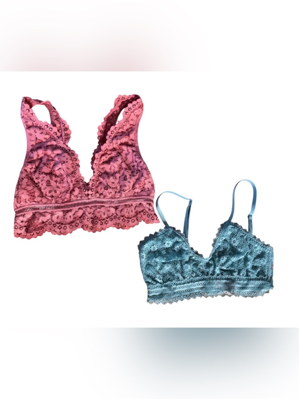 Victoria’s Secret Bundle of TWO Lace Bralettes.  Sz S.  EUC!